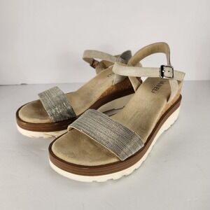 Vaneli Women's Comfy Casual Slingback Platform Wedge Sandals Beige Size 9.5M